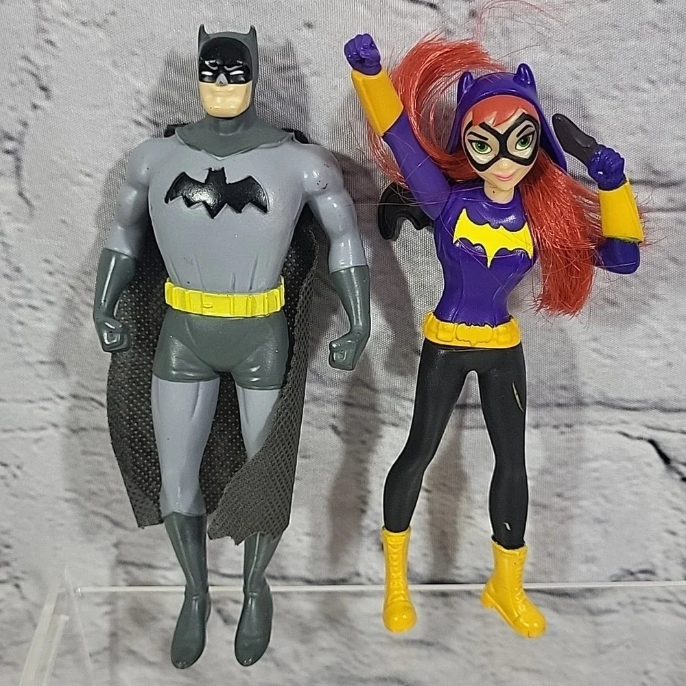 DC Comics Batman Robin Bat Girl Action‎ Figures Lot Of 8 Super Hero Toys